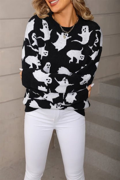 ghostly cute crew sweater