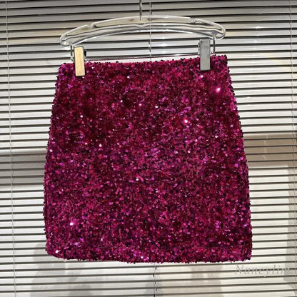 fashion sequin mini skirt - basil boutique