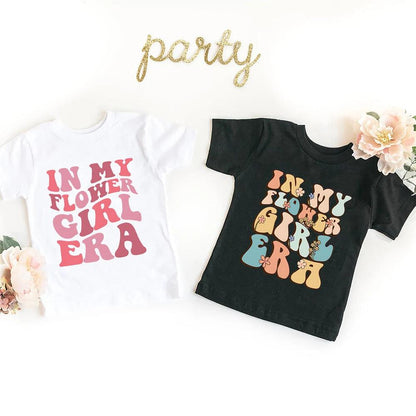 in my flower girl era kids t-shirts