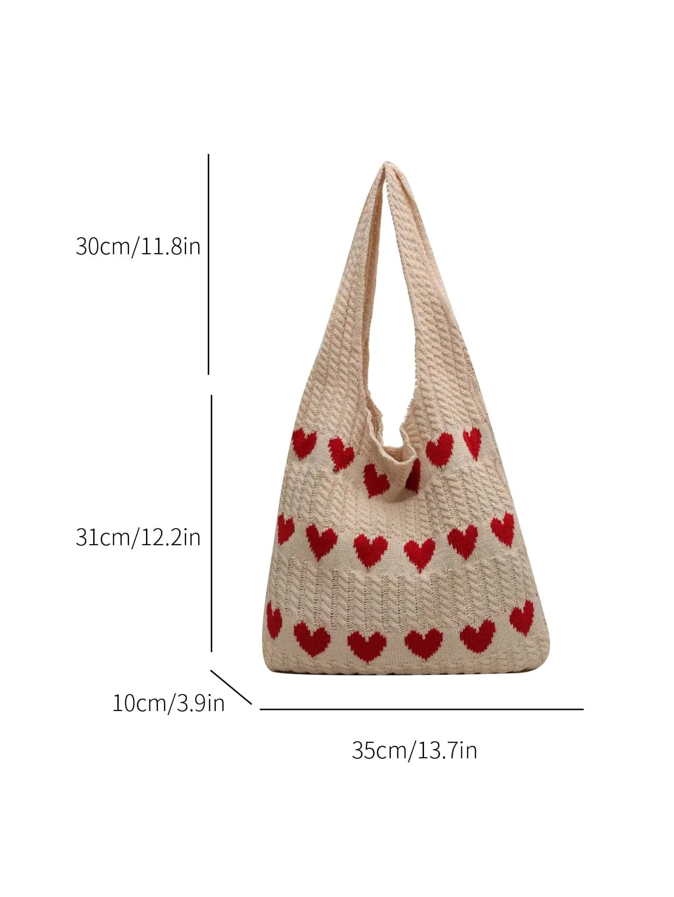 heart crochet handbag