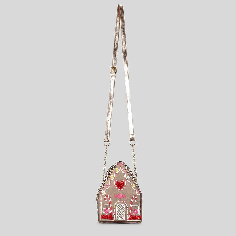 gingerbread house crossbody bag