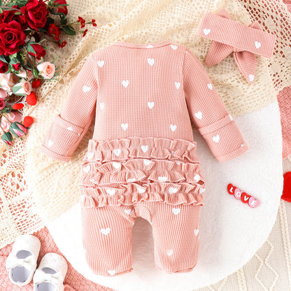 heart ruffle onesie