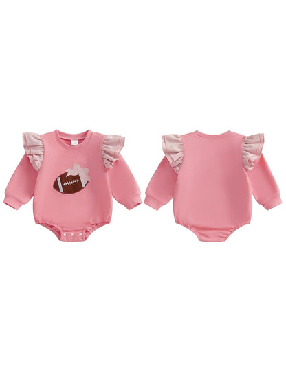 football ruffle onesie