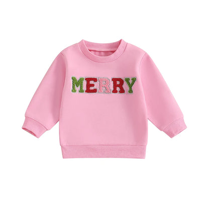 mama + mini merry matching crew sweatshirts