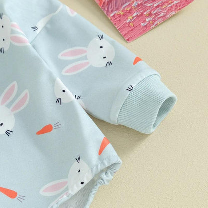 carrot + bunny onesie - basil boutique