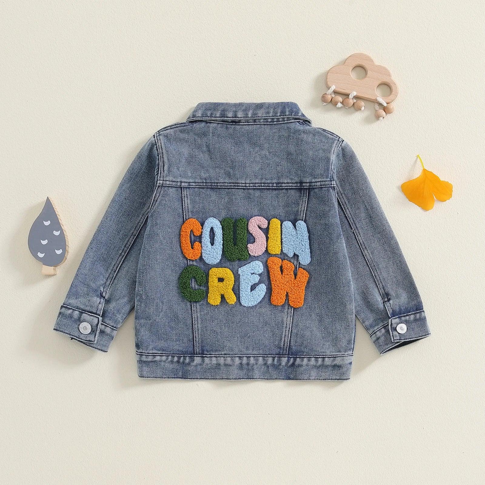 cousin crew denim kids jacket - basil boutique