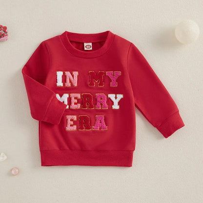 in my merry era kids crew sweatshirt - basil boutique