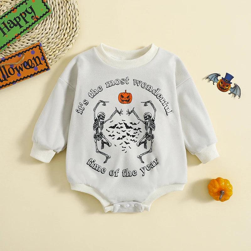 it's the most wonderful time of the year halloween onesie - basil boutique