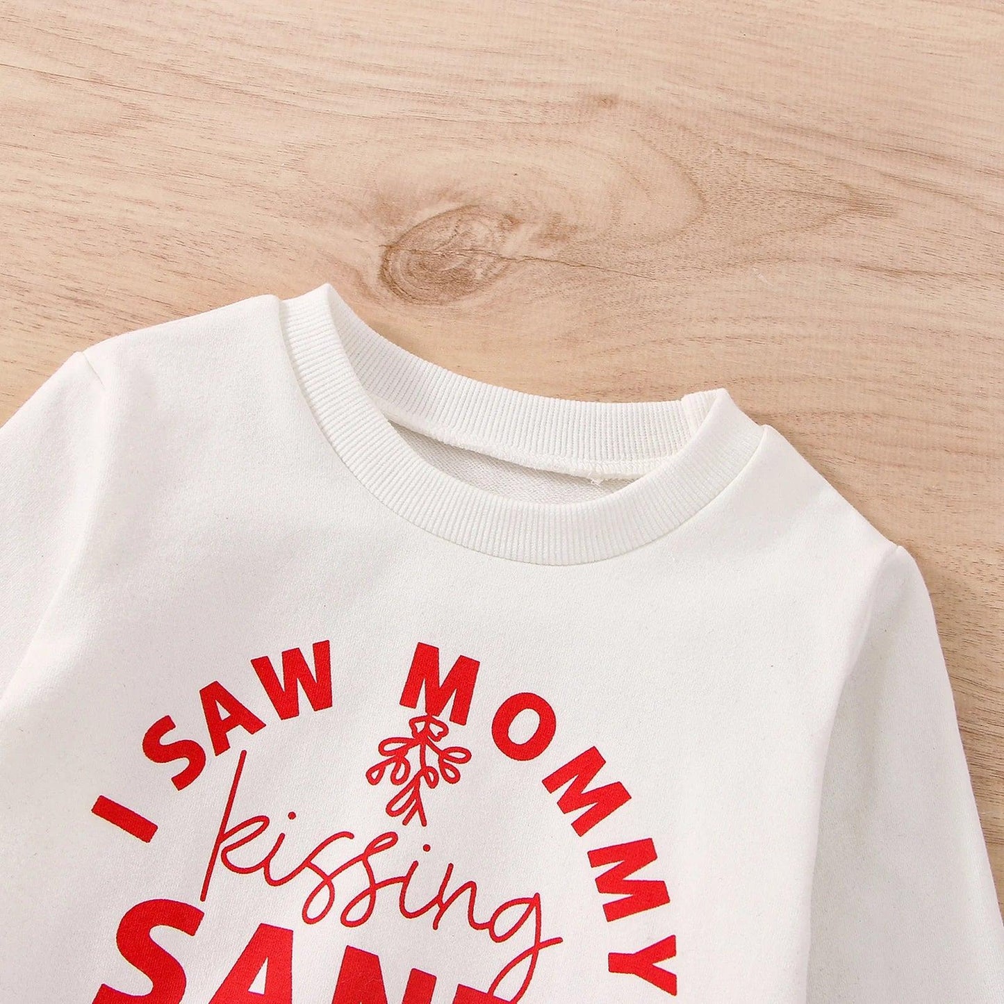 i saw mommy kissing santa claus kids outfit - basil boutique