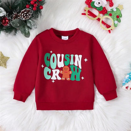 cousin crew christmas kids crew sweatshirt - basil boutique