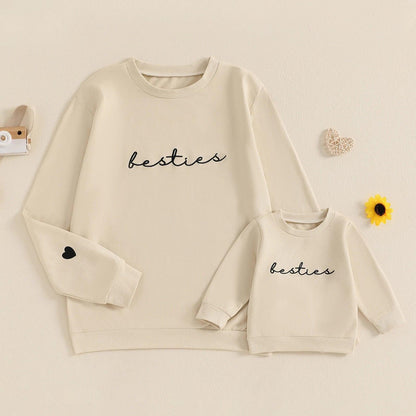 mama + mini bestie matching crew sweatshirts