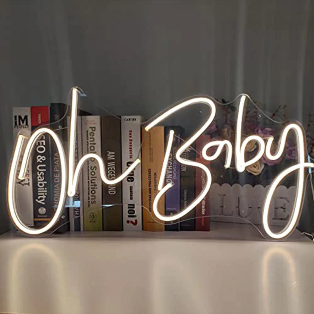 oh baby neon sign - basil boutique