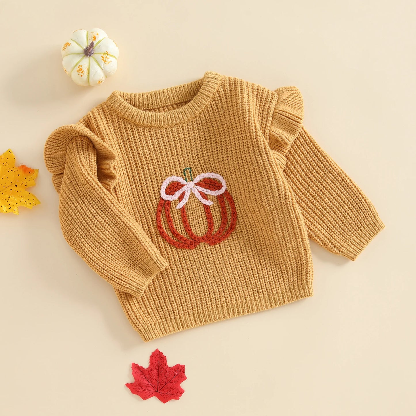 pretty pumpkin kids crew sweater