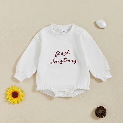 first christmas onesie - basil boutique