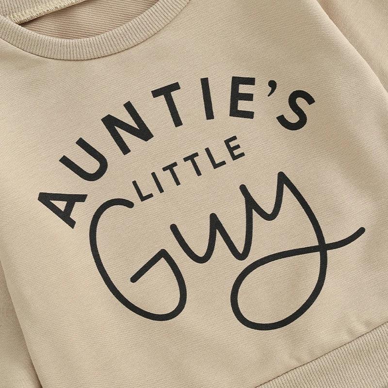 auntie's little guy kids outfit - basil boutique