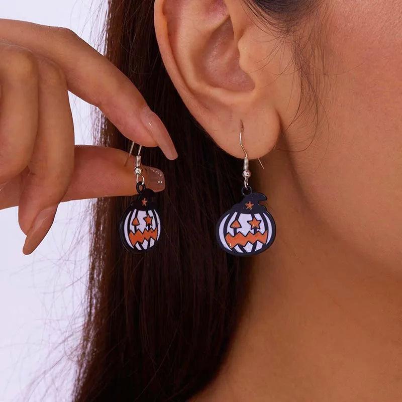 halloween dangle earrings - basil boutique