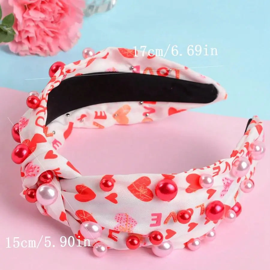 love + pearls headband