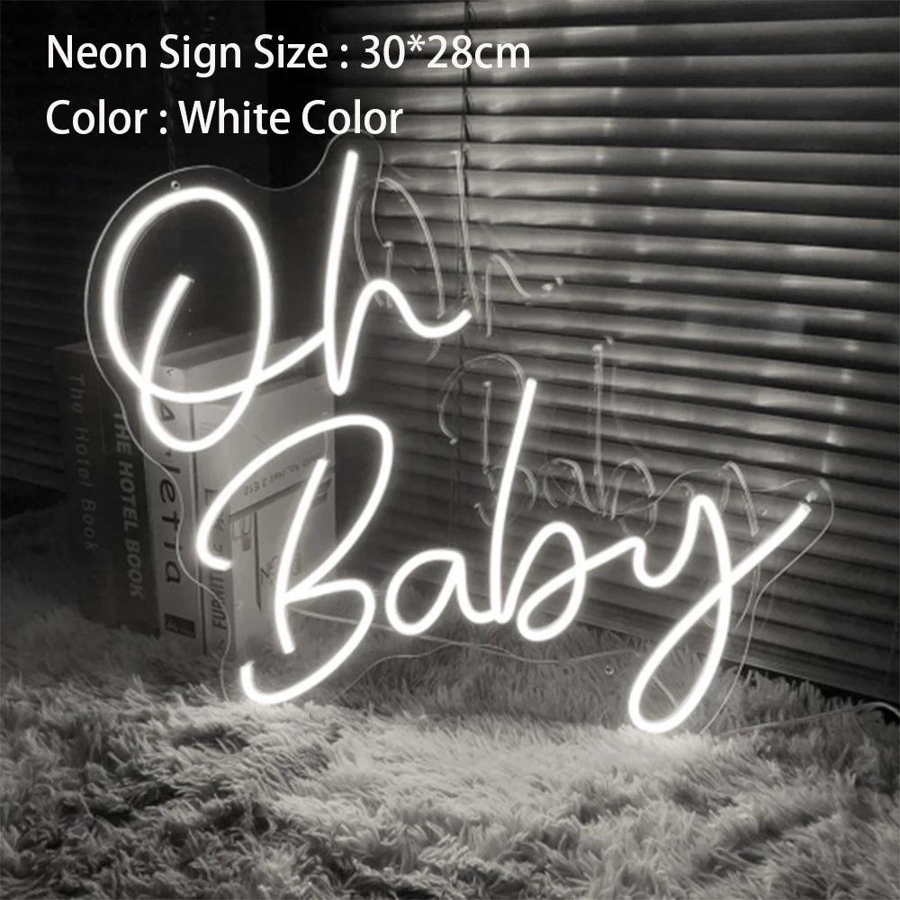 oh baby neon sign - basil boutique