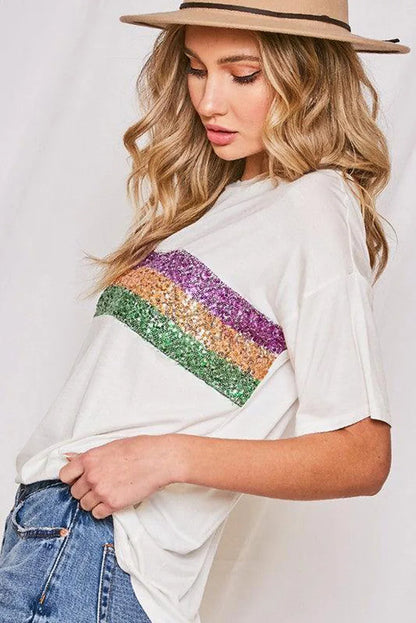 carnival sequin top