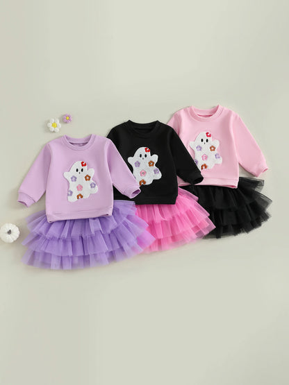 grovvy ghost tulle kids outfit