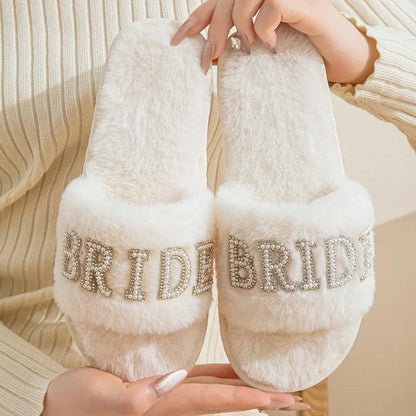 bride bedazzled slippers