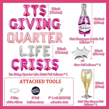 it's giving quarterly life crisis decoration set - basil boutique