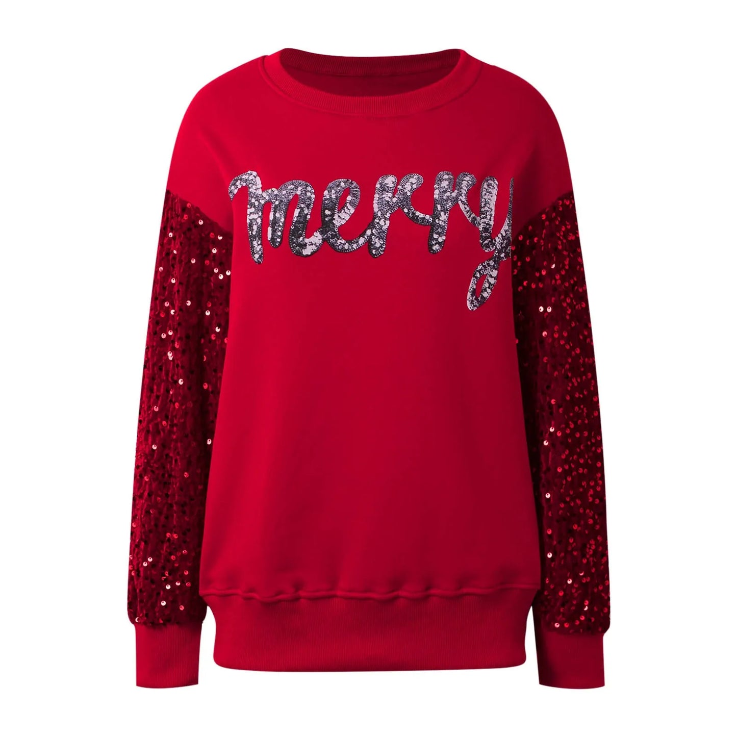 merry sequin crew sweater - basil boutique