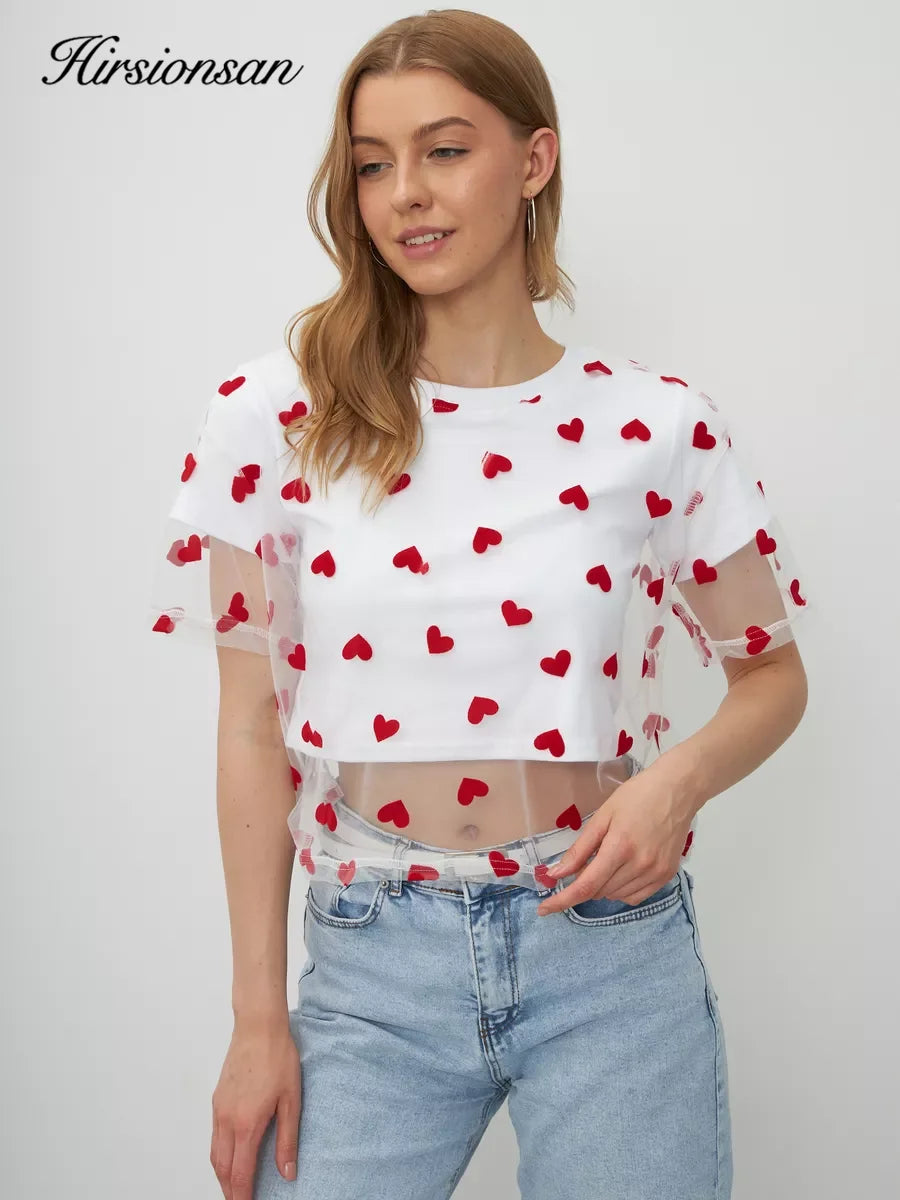 heart mesh tops + dresses