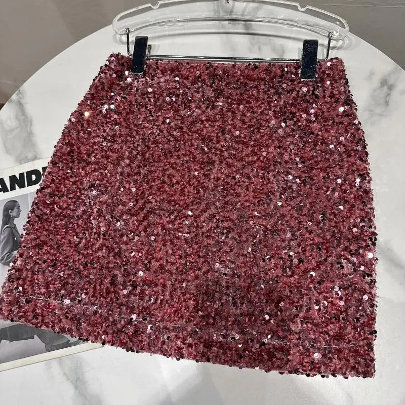 fashion sequin mini skirt - basil boutique