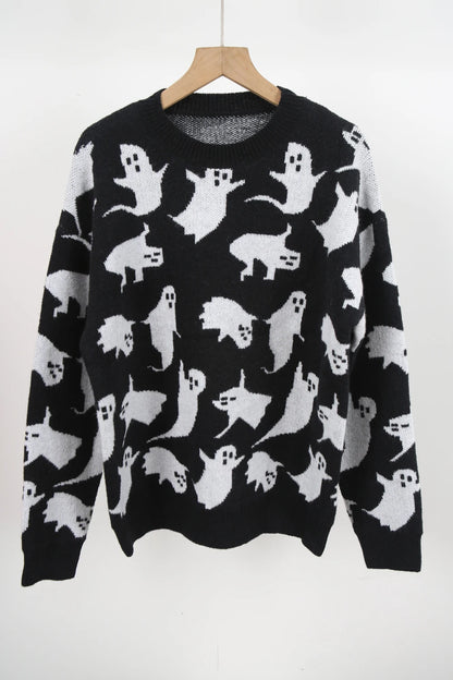 ghostly cute crew sweater