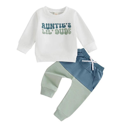 auntie's lil dude kids outfit - basil boutique