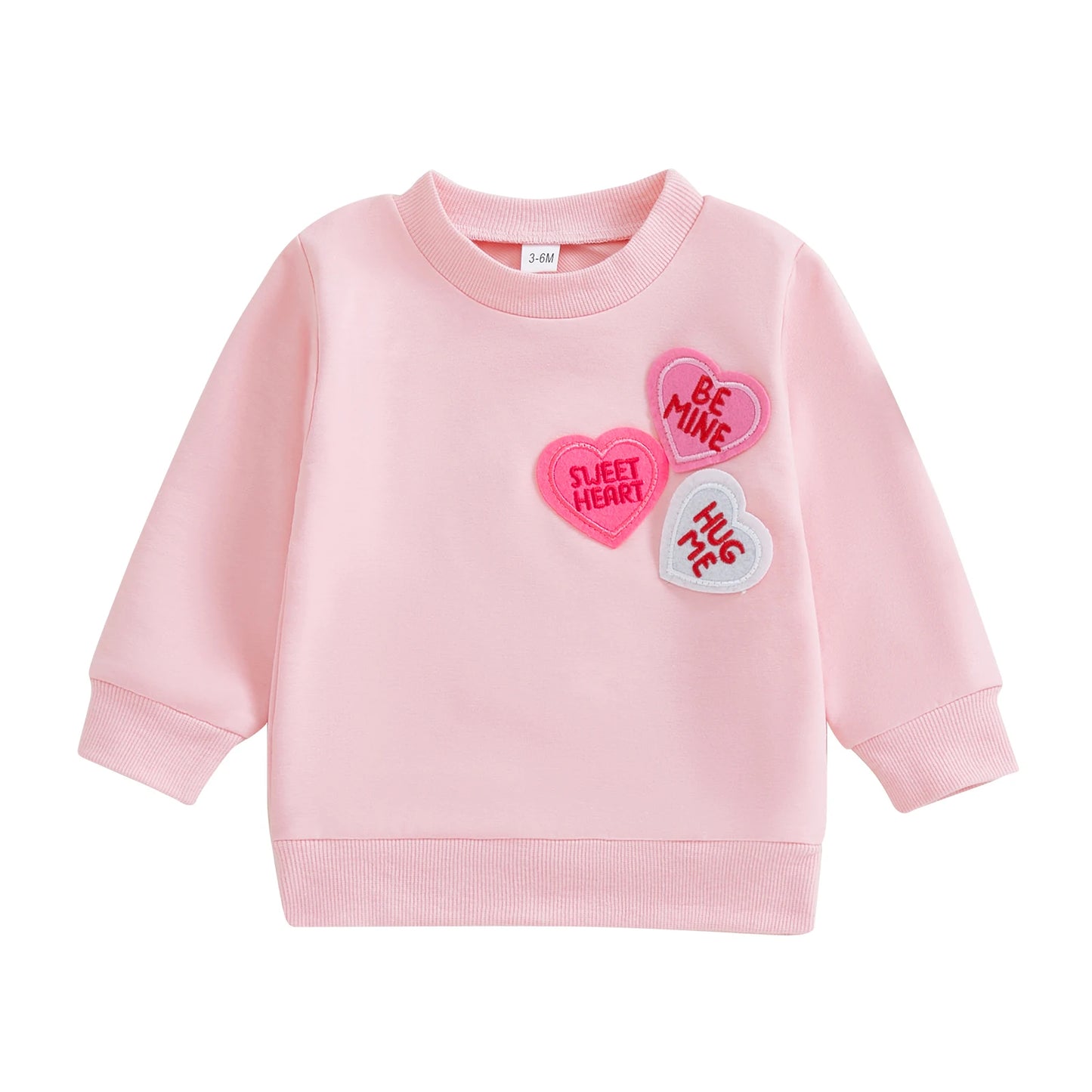 valentine's day kids crew sweatshirts