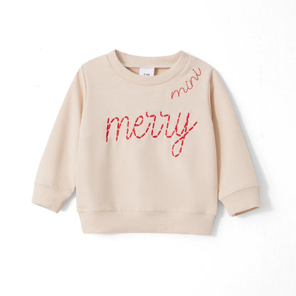 mama + mini merry matching crew sweatshirts