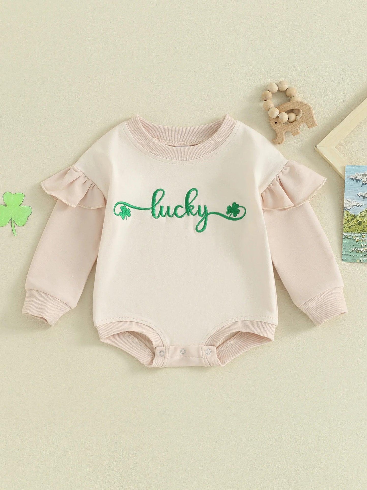 lucky shamrock onesie