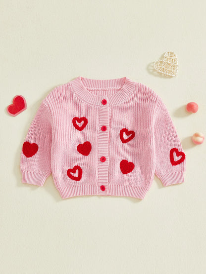 heart kids cardigan