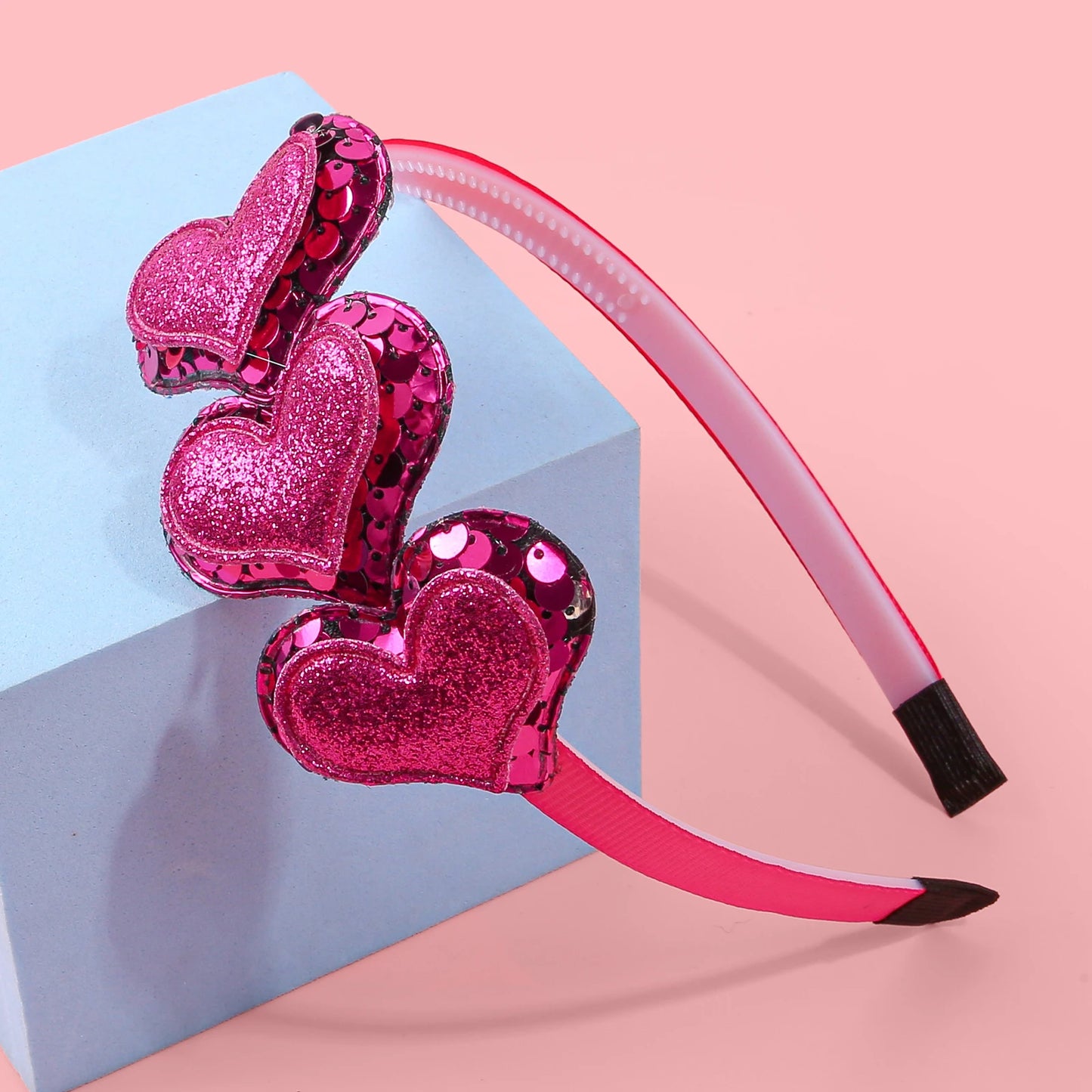sweet heart glitter headband