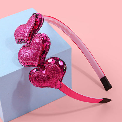 sweet heart glitter headband