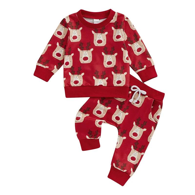 reindeer kids outfit - basil boutique