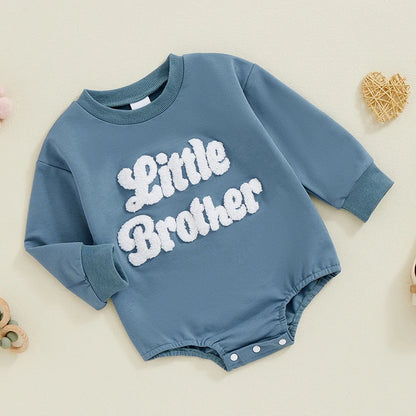 little brother + sister retro onesies