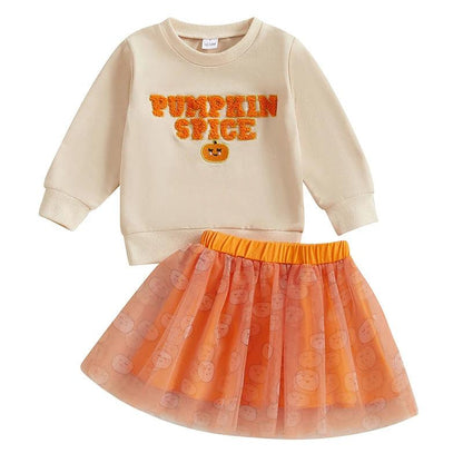 halloween tulle kids outfits - basil boutique