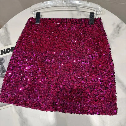 fashion sequin mini skirt - basil boutique