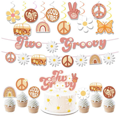 stay groovy birthday decoration set - basil boutique