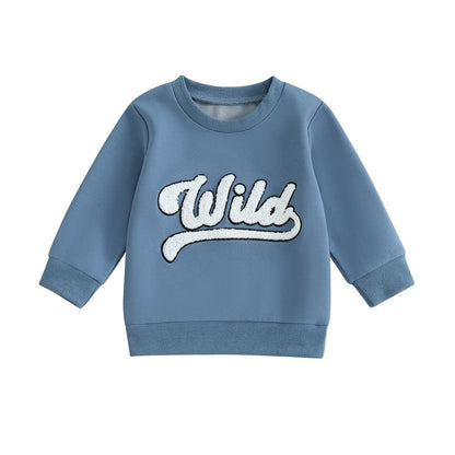 wild vintage kids crew sweatshirt - basil boutique