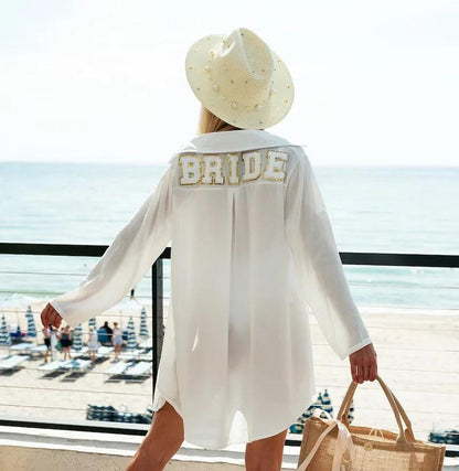 bride swimsuit cover up - basil boutique