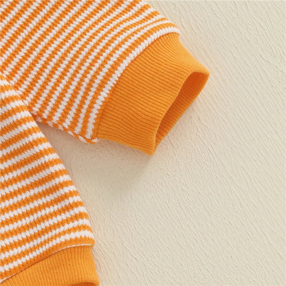 spooky season striped kids onesies