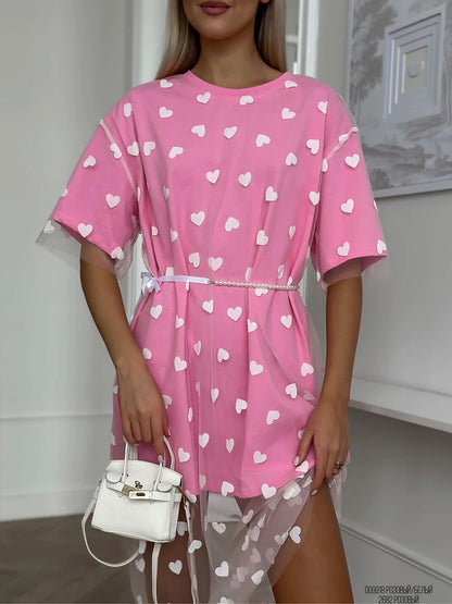 heart mesh tops + dresses