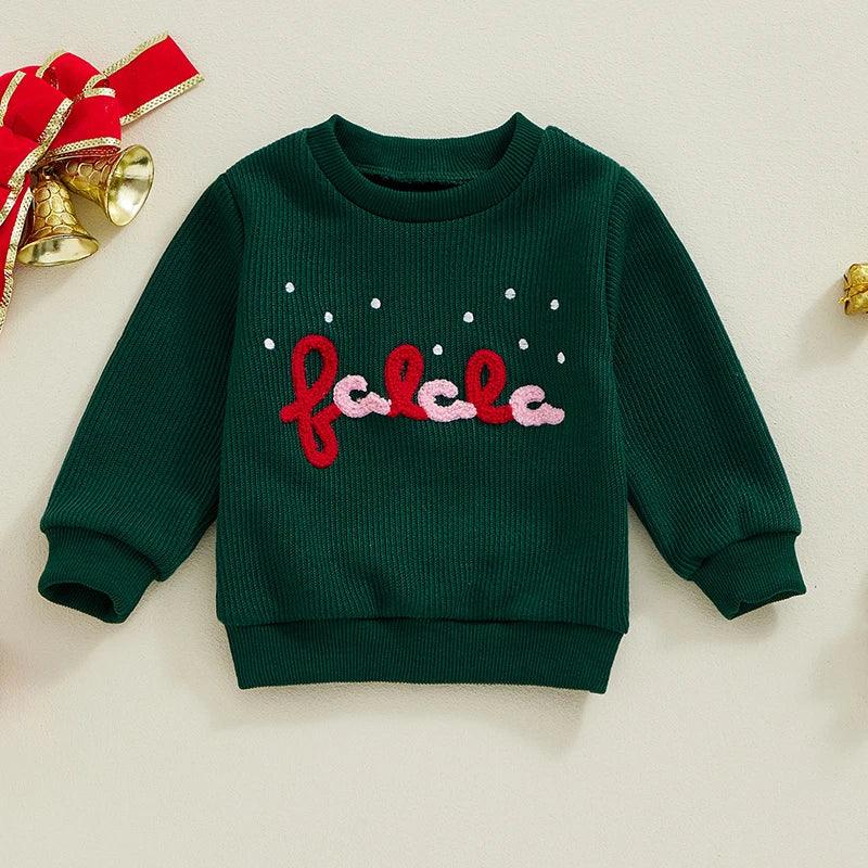 merry lil' babe kids crew sweatshirt - basil boutique