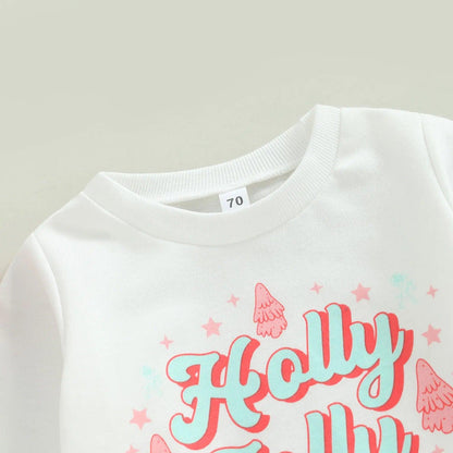 holly jolly kids outfit - basil boutique