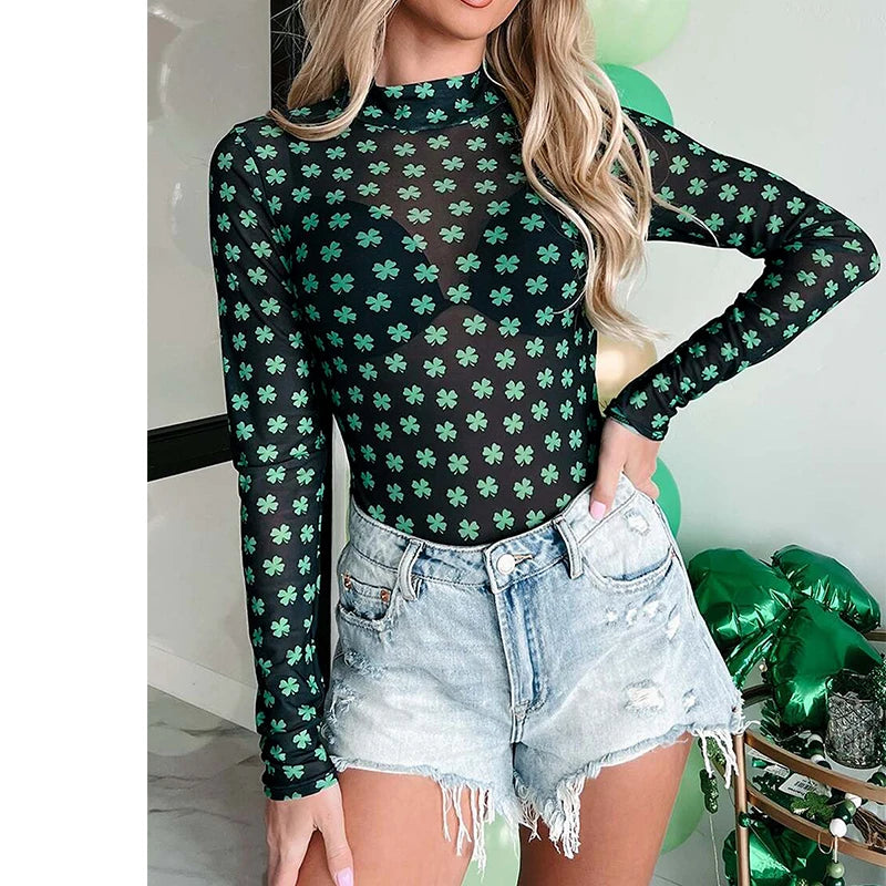 shamrock mesh top