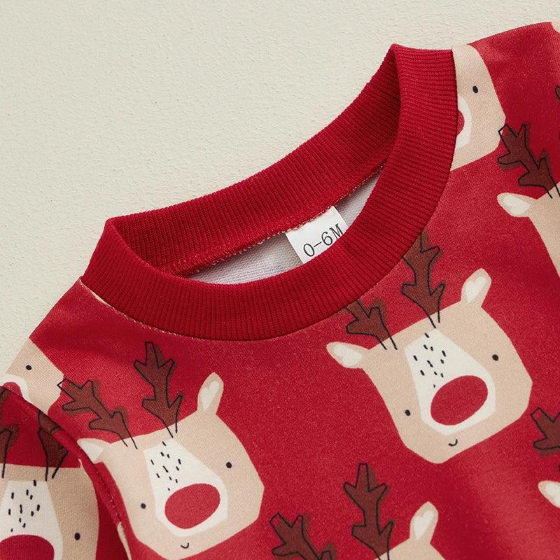 reindeer kids outfit - basil boutique